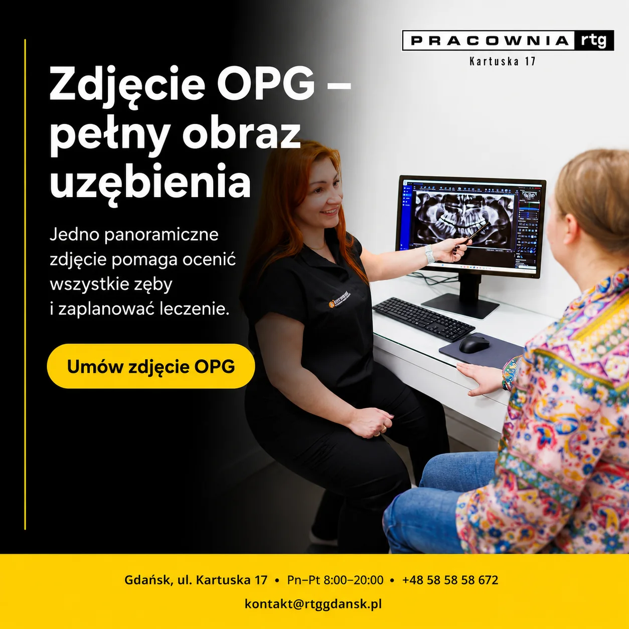 Zdjęcie OPG — pełny obraz uzębienia